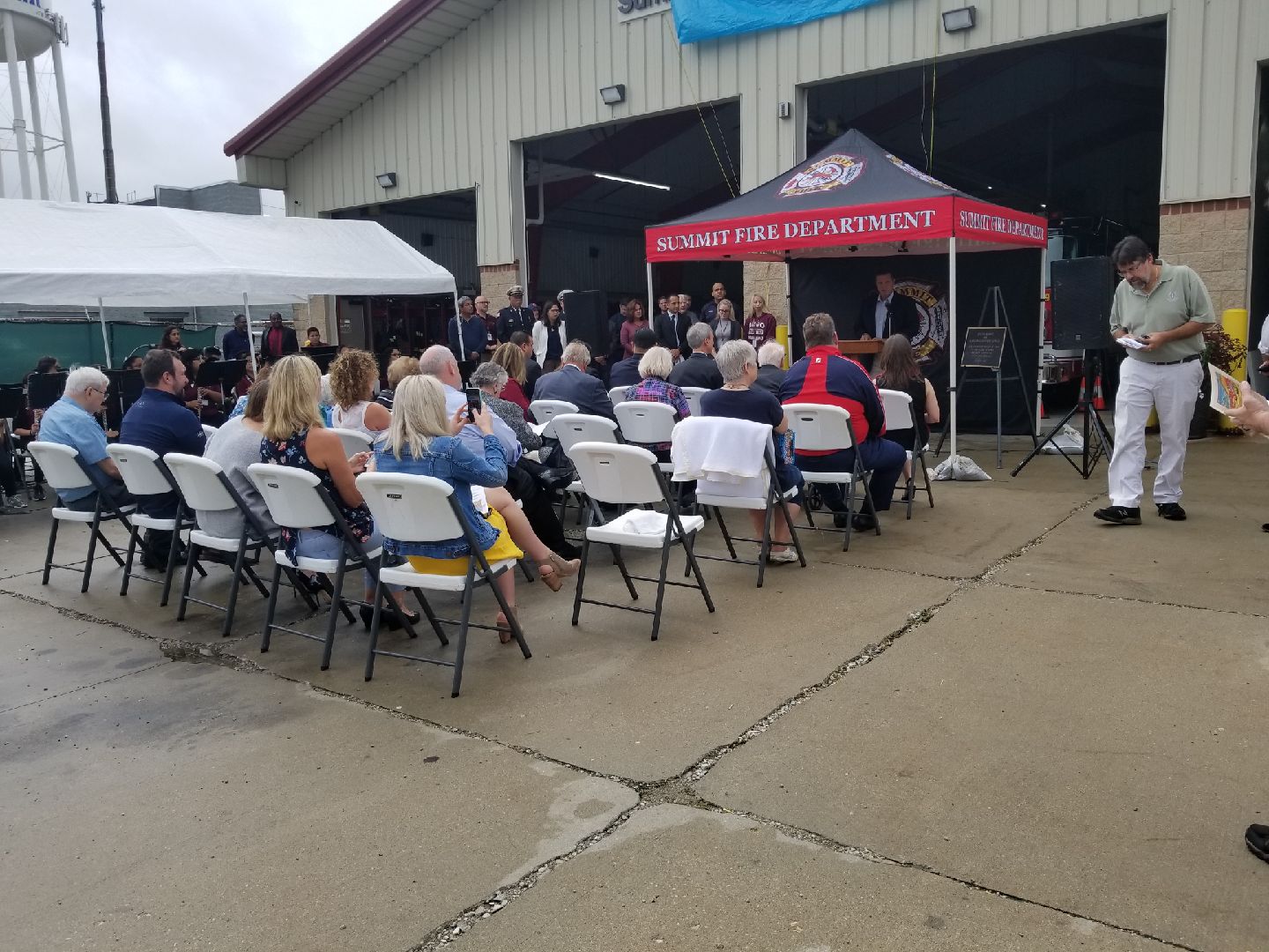 Crowd seated for Kurcz's Fire House Dedication