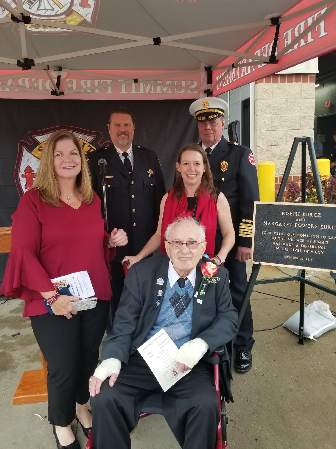 Summit Police and Fire Chiefs and Joseph Kurcz and family